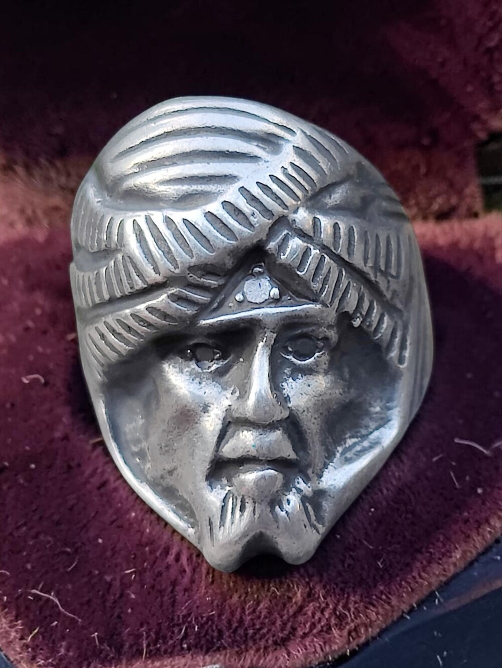✨ Vintage Heavy Sterling Silver Genie Ring
